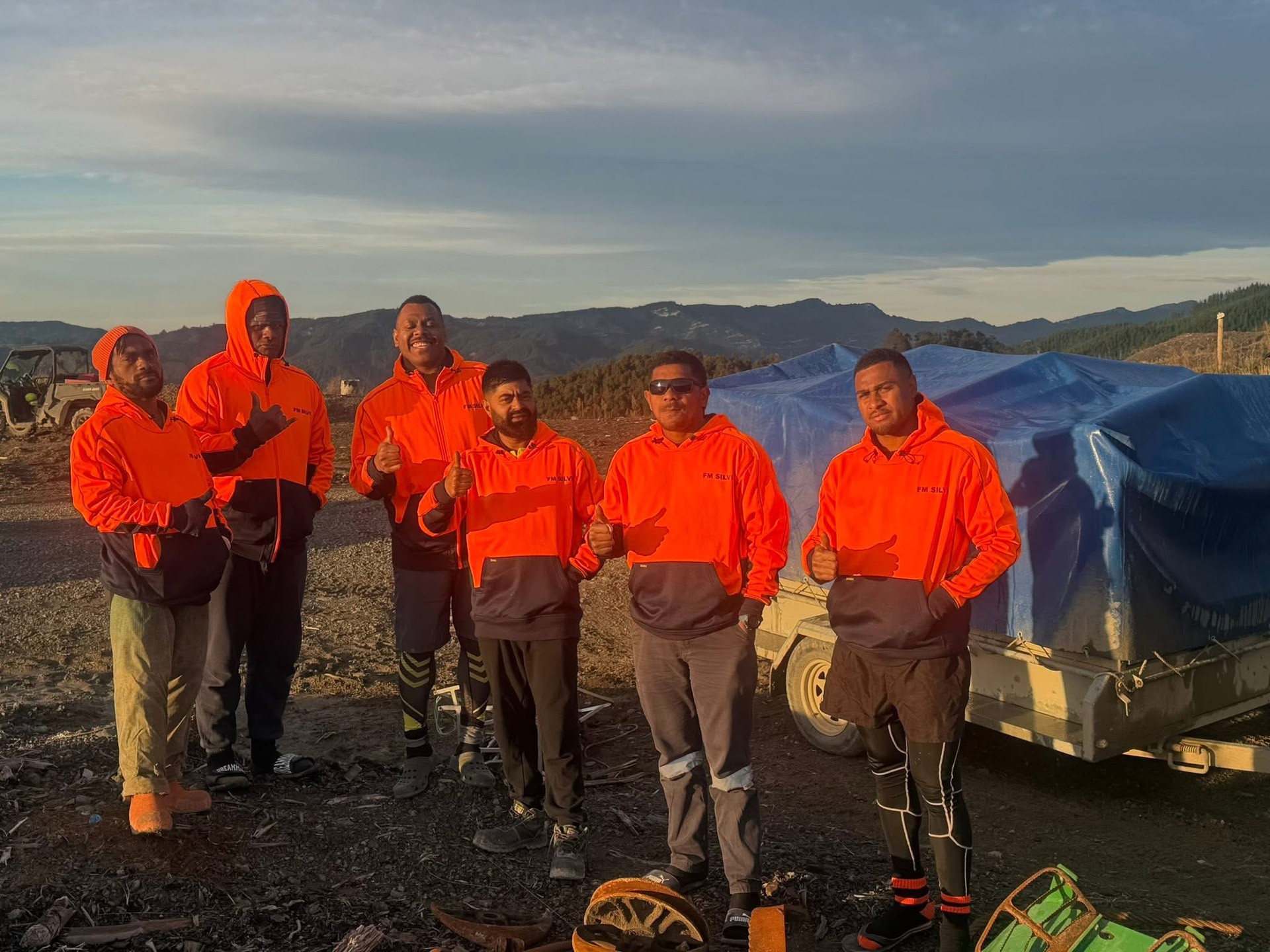 The FM Silvi crew ready to start at first light